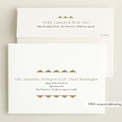 "Stacked Name" - Birth Announcements in Cloud by Alethea and Ruth - FREE Recipient Addressing