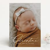 "Sweeping Name" - Birth Announcements in Cloud by Alethea and Ruth - Front