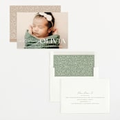 "Bold Introduction" - Birth Announcements in Natural by Ana Sharpe - Assembled