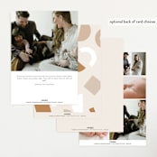 "Siblings" - Birth Announcements in Bamboo by Corinne Malesic - Back of Card Options