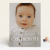 "Classy Name" - Birth Announcements in Cloud by Ekko Studio - Front