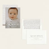 "Classy Name" - Birth Announcements in Cloud by Ekko Studio - Assembled