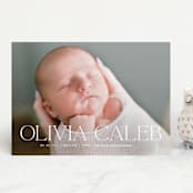 "Newest addition" - Birth Announcements in Snow by Elan Studio - Front