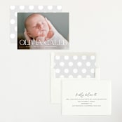 "Newest addition" - Birth Announcements in Snow by Elan Studio - Assembled