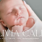 "Newest addition" - Birth Announcements in Snow by Elan Studio - Detail