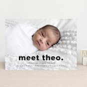 "Simple Statement" - Birth Announcements in Onyx by Erica Krystek - Front