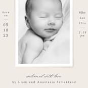"Classical" - Birth Announcements in Cream by Hooray Creative - Detail