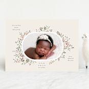 "Wildflower" - Birth Announcements in Eggshell by Itsy Belle Studio - Front