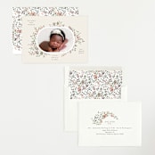 "Wildflower" - Birth Announcements in Eggshell by Itsy Belle Studio - Assembled