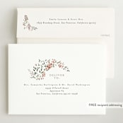 "Wildflower" - Birth Announcements in Eggshell by Itsy Belle Studio - FREE Recipient Addressing