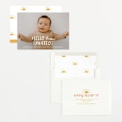 "Fun Hello" - Birth Announcements in Cloud by Jackie Crawford - Assembled