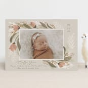 "Boho Bouquet" - Birth Announcements in Rose by Joanna Griffin - Front