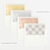 "Complete" - Birth Announcements in Linen by Kasia Labocki - Envelope Liner Options