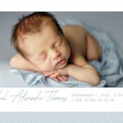 "Corduroy" - Birth Announcements in Sky by Lea Delaveris - Detail