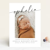 "Signature Name" - Birth Announcements in Coal by Meggy Masters - Front