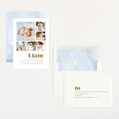 "Bold Arrival" - Birth Announcements in Golden by Ana Sharpe - Assembled