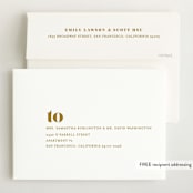 "Bold Arrival" - Birth Announcements in Golden by Ana Sharpe - FREE Recipient Addressing
