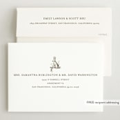 "Classic Bunny" - Birth Announcements in Blush by Megan Davis - FREE Recipient Addressing