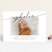 "Signature Name" - Birth Announcements in Coal by Meggy Masters - Front