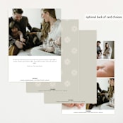 "Modern Name" - Birth Announcements in Linen by Erica Krystek - Back of Card Options