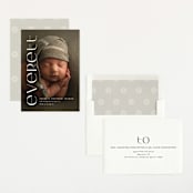 "Modern Name" - Birth Announcements in Linen by Erica Krystek - Assembled