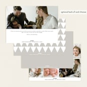 "Initial Love" - Birth Announcements in Gray by Carolyn MacLaren - Back of Card