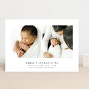 "Curator" - Birth Announcements in Denim by Megan Davis - Front