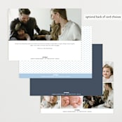 "Curator" - Birth Announcements in Denim by Megan Davis - Back of Card Options