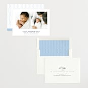 "Curator" - Birth Announcements in Denim by Megan Davis - Assembled