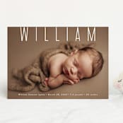 "Skyline" - Birth Announcements in Pearl by Sara Hicks Malone - Front