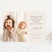 "Siblings" - Birth Announcements in Bamboo by Corinne Malesic - Front