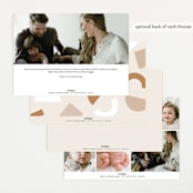 "Siblings" - Birth Announcements in Bamboo by Corinne Malesic - Back of Card Options