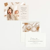 "Siblings" - Birth Announcements in Bamboo by Corinne Malesic - Assembled
