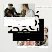 "Ampersand Duo" - Birth Announcements in Ivory by Alethea and Ruth - Back of Card Options