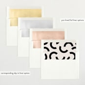 "Ampersand Duo" - Birth Announcements in Ivory by Alethea and Ruth - Envelope Liner Options