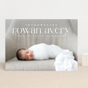 "Exemplary" - Birth Announcements in Cotton by Olivia Raufman - Front
