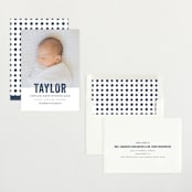 "Statement" - Birth Announcements in Marine by Sara Hicks Malone - Assembled