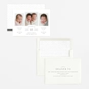"Twinsies" - Birth Announcements in Slate by Hooray Creative - Assembled