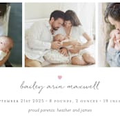 "Teeny Tiny Love" - Birth Announcements in Petal by Sara Hicks Malone - Close-Up