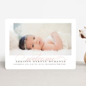 "Graceful Entrance" - Birth Announcements in Flamingo by Jessica Williams - Front