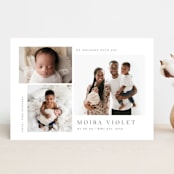 "Welcome with Joy" - Birth Announcements in Stone by Carolyn MacLaren - Front