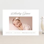"Elegance" - Birth Announcements in Peony by Pixel and Hank - Front