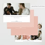 "Elegance" - Birth Announcements in Peony by Pixel and Hank - Back of Card Options
