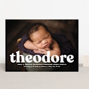 "Modern Vintage" - Birth Announcements in Ghost by Lea Delaveris - Front
