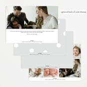 "Modern Vintage" - Birth Announcements in Ghost by Lea Delaveris - Back of Card Options