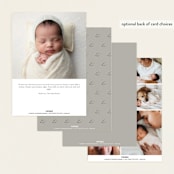 "Classically Stated" - Birth Announcements in Sugar by Sara Hicks Malone - Back of Card Options