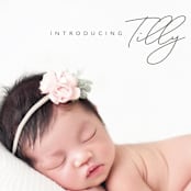 "Nickname Intro" - Birth Announcements in Raven by Olivia Raufman - Detail