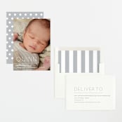 "simply ours" - Birth Announcements in Powder by Sara Hicks Malone - Assembled