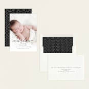 "Marlow" - Birth Announcements in Graphite by Megan Cash - Assembled
