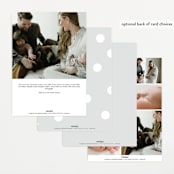 "Modern Vintage" - Birth Announcements in Ghost by Lea Delaveris - Back of Card Options